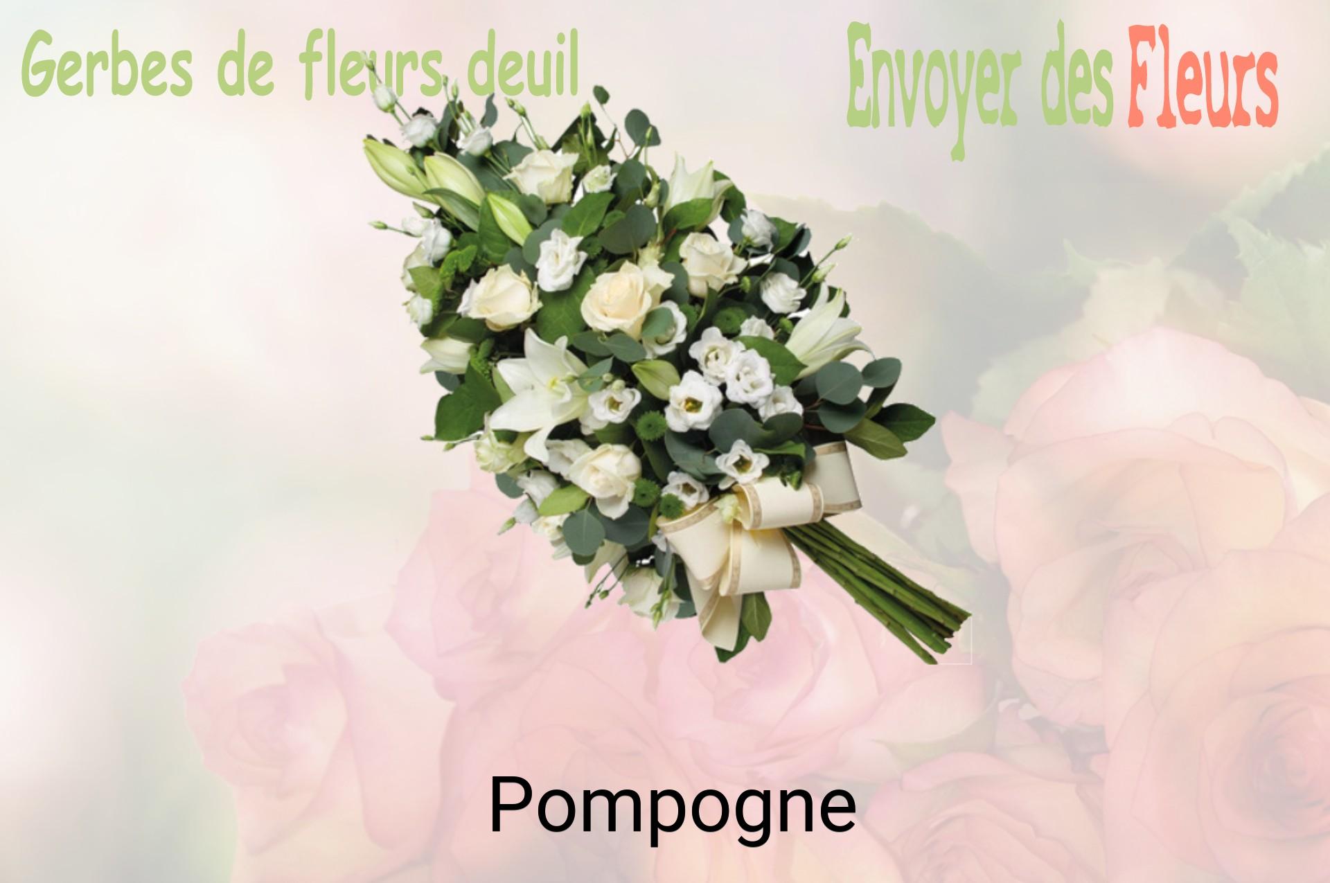 Gerbe de fleurs de deuil livrée à Pompogne